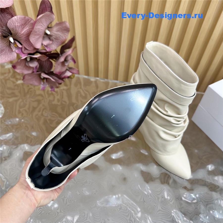 Givenchy Beige Shark Lock Stiletto Ankle Boots