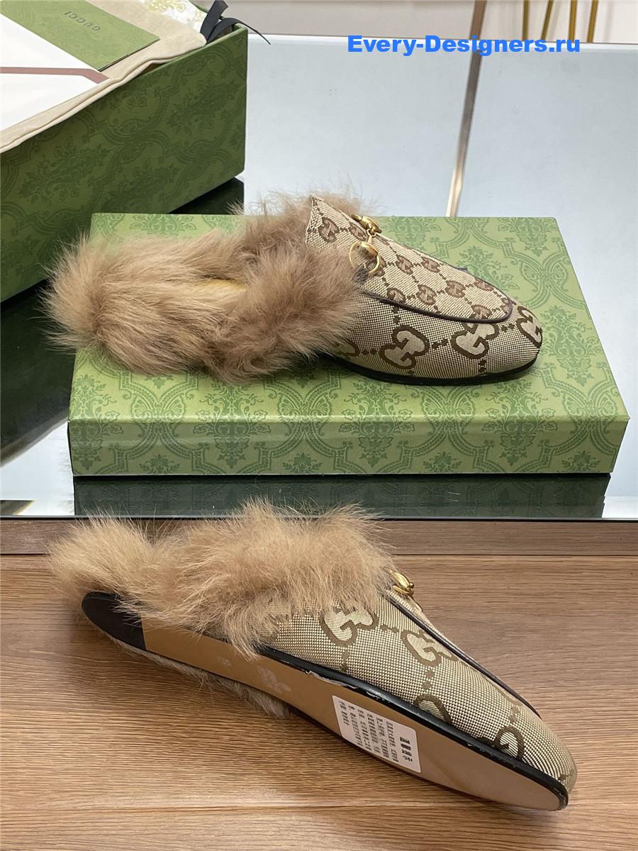 Gvc*1 gg brown canvas canvas mules