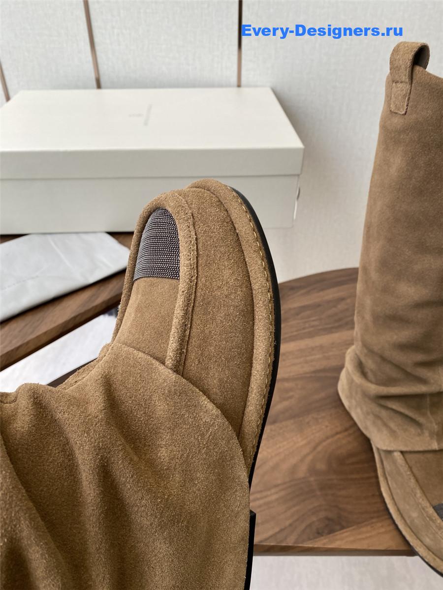 BC Brown Striped Suede Long Boots