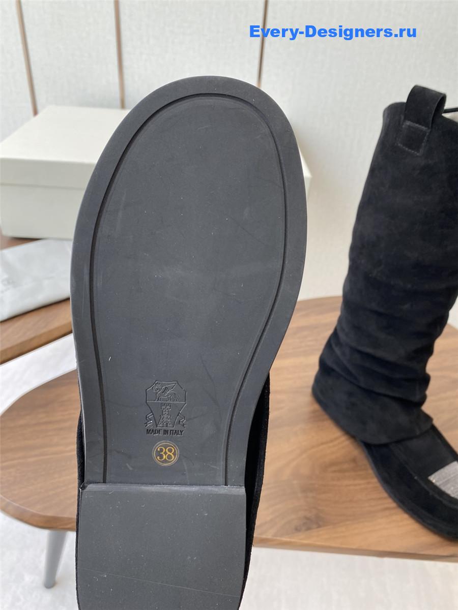 BC Black Striped Suede Long Boots
