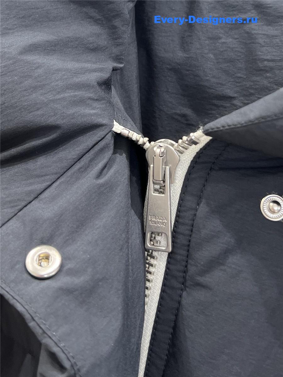 Pra*a navy soft canvas down parka