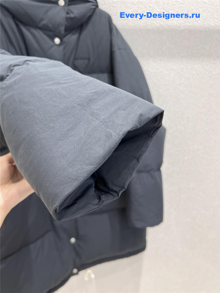 Pra*a navy soft canvas down parka