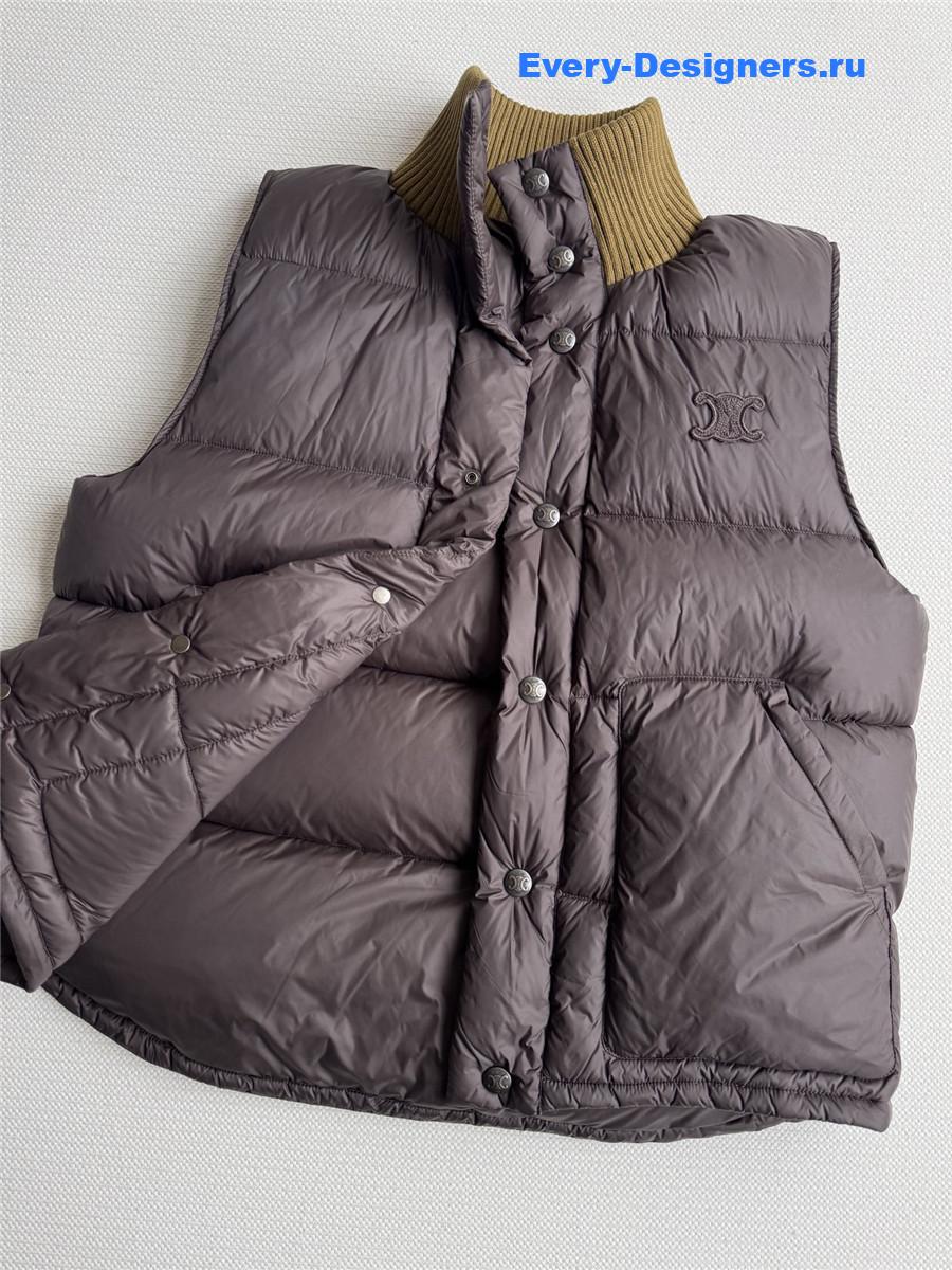Ce1i*e knit collar down vest