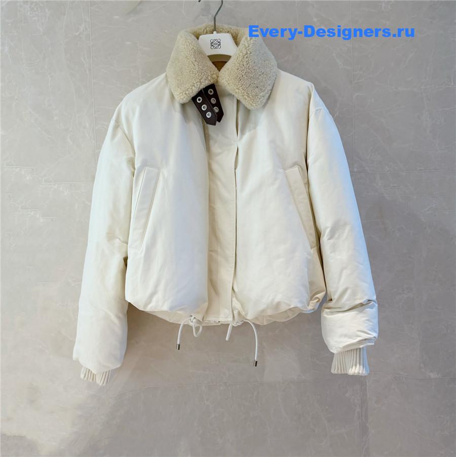 L0ew* shearling-trimmed cotton jacket