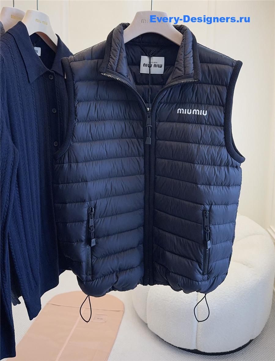 Miu Miu Modern check cotton vest