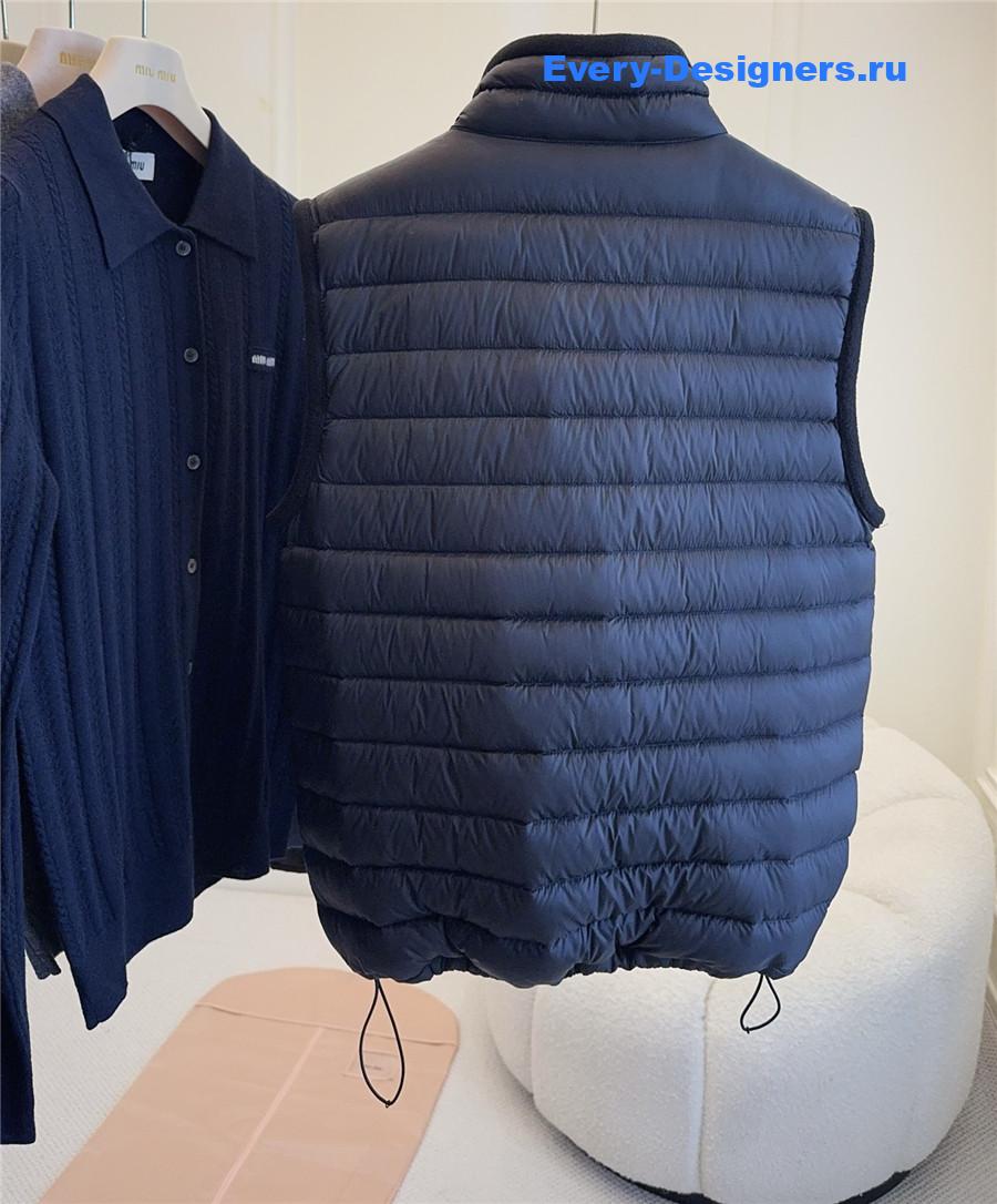 Miu Miu Modern check cotton vest