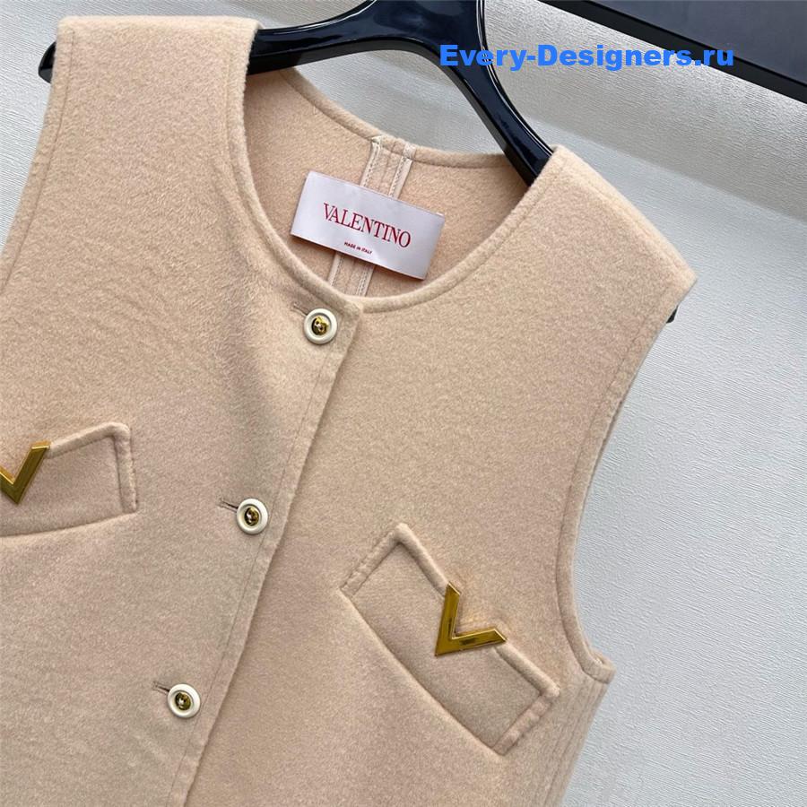 Va1e*ntin0 garavani v-logo woollen dress