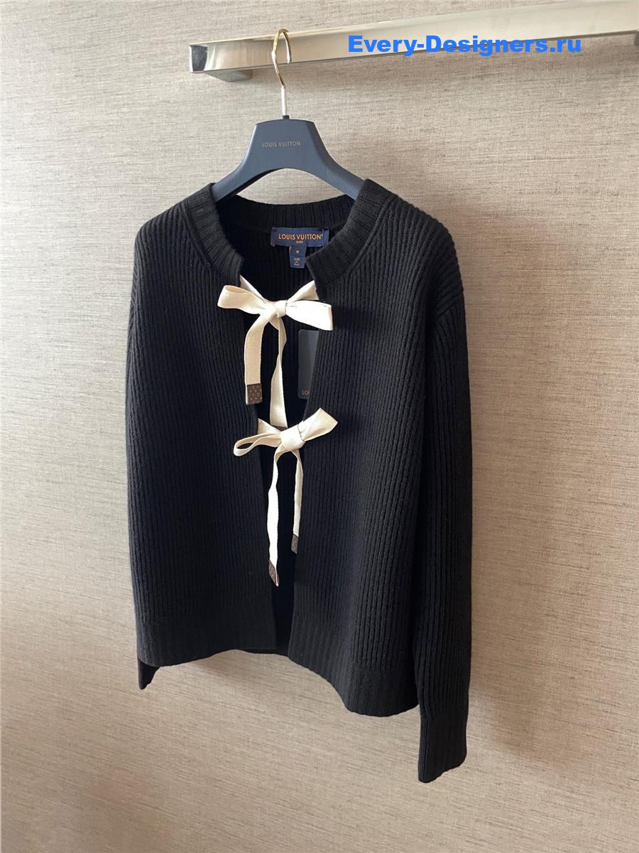 l0vis Vvtt0n ribbon tie cardigan