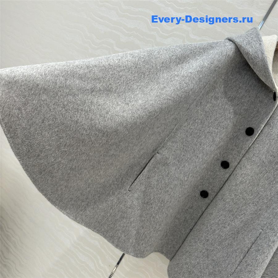 alexandr wang grey hooded cashmere shawl