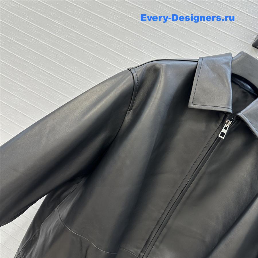 L0ew* black belted leather jacket