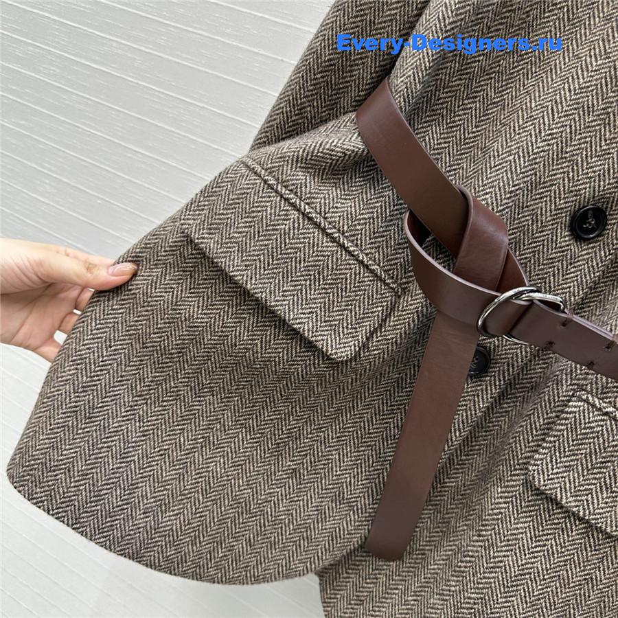 BC Herringbone Belted Blazer