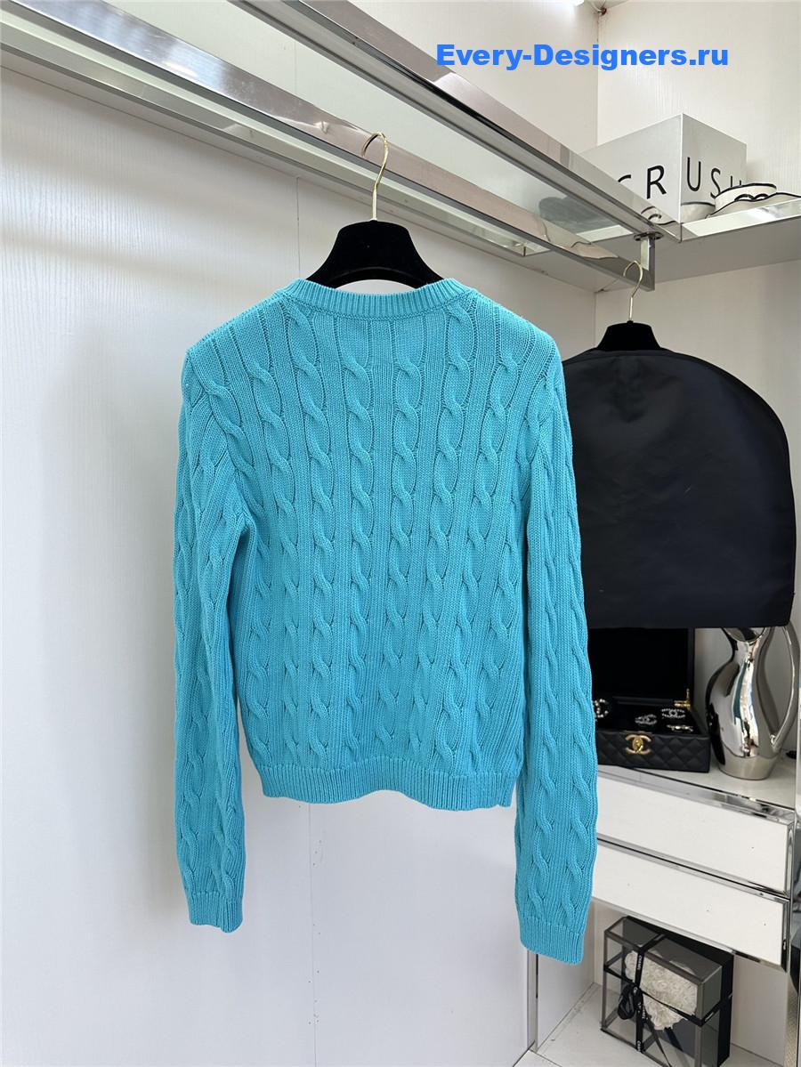 L0ew* anagram cable-knit cotton cardigan