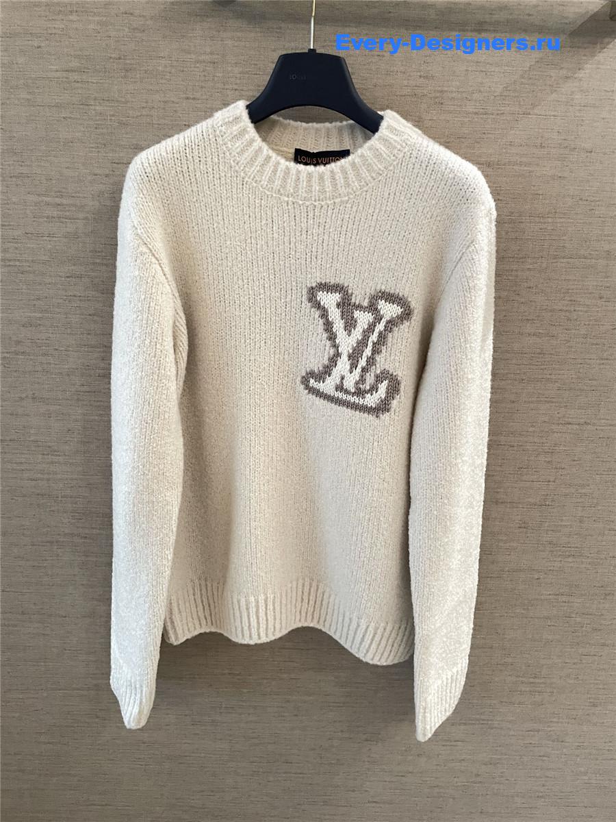 l0vis Vvtt0n lv intarsia crewneck sweater