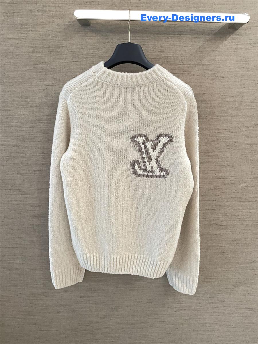 l0vis Vvtt0n lv intarsia crewneck sweater
