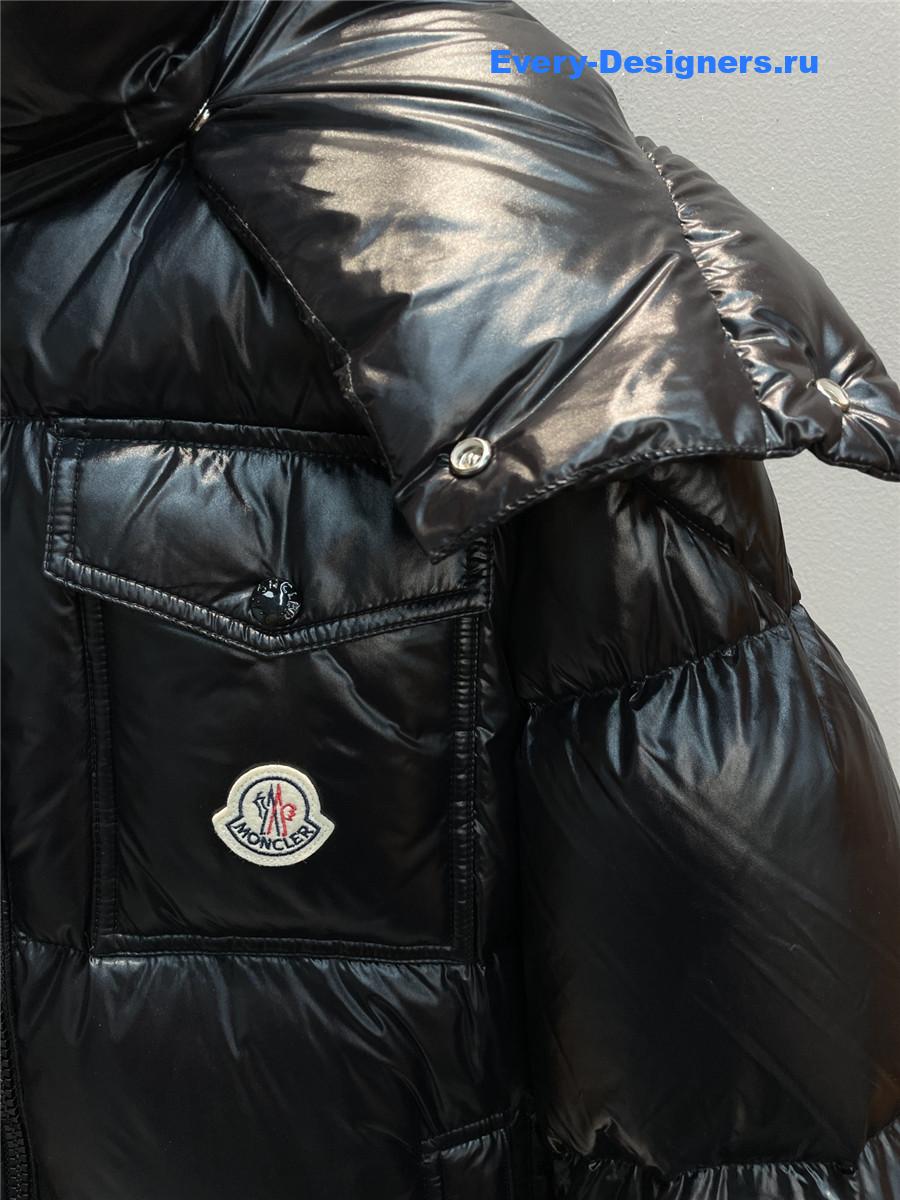 Moncler Black Parana Hooded Short Down Jacket