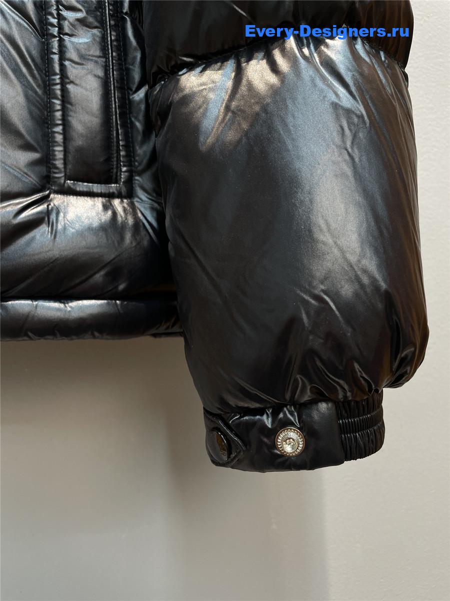Moncler Black Parana Hooded Short Down Jacket