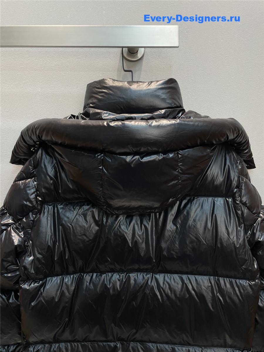 Moncler Black Parana Hooded Short Down Jacket