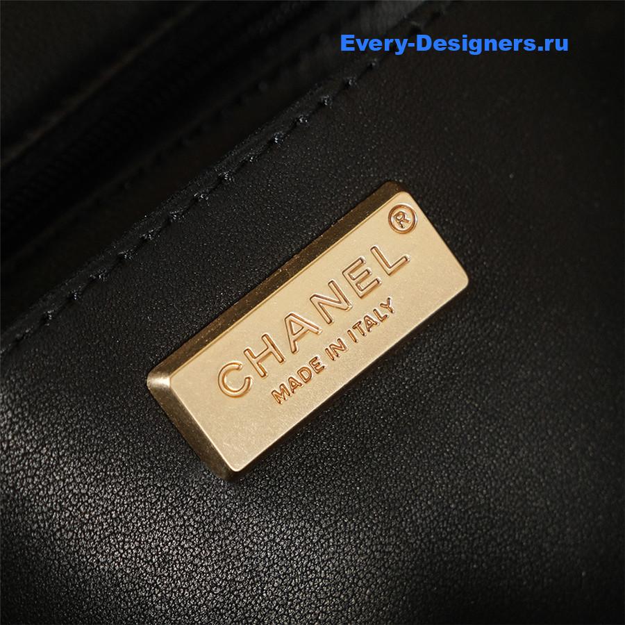 Ch**el black satin sequin embellished flap bag