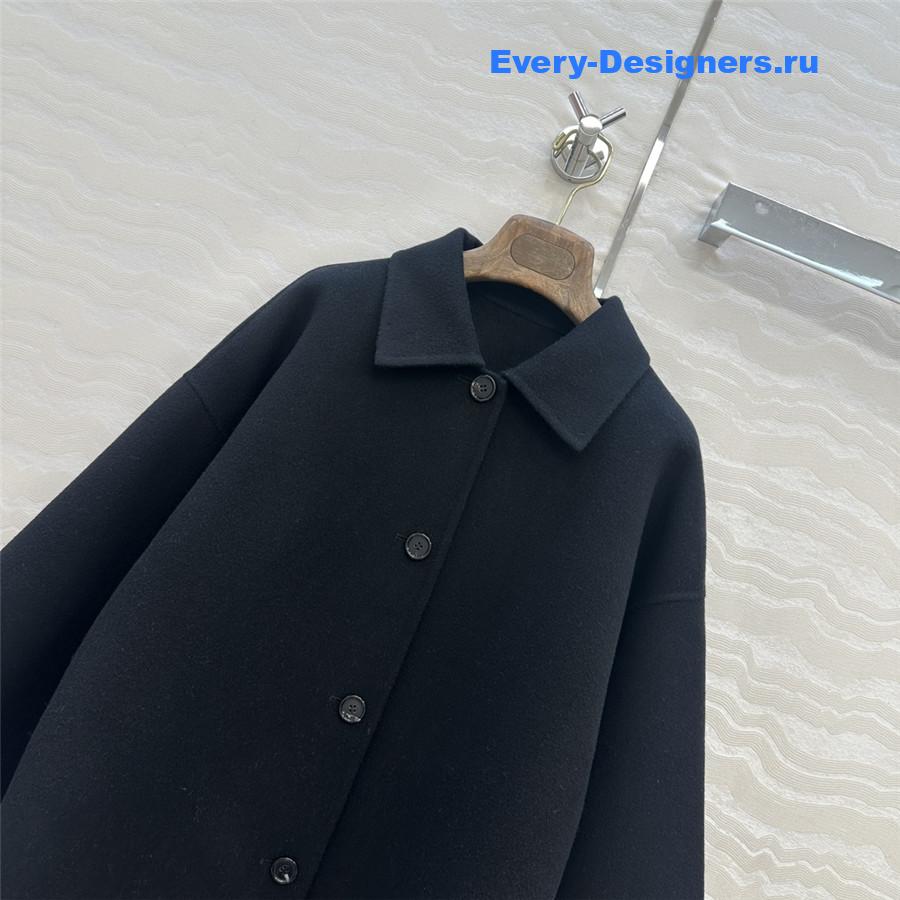 L0r0 P1ana black cashmere long coat