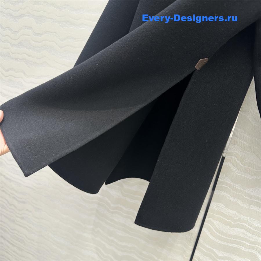L0r0 P1ana black cashmere long coat