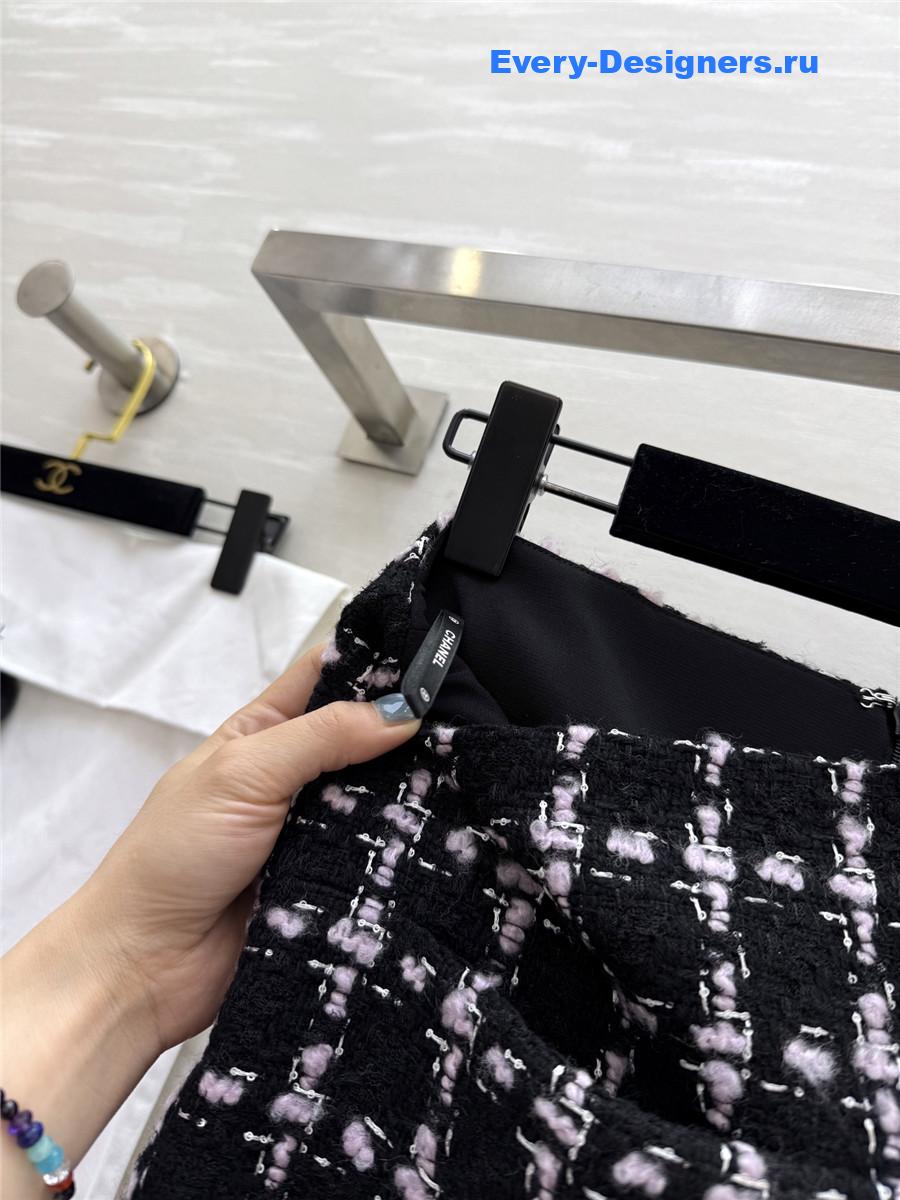 Ch**el wool woven tweed skirt