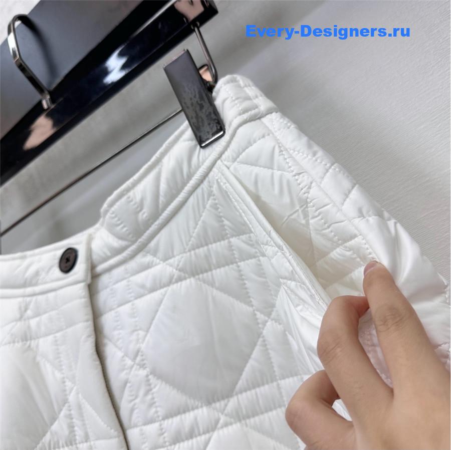 D10r white quilted pocket midi skirt