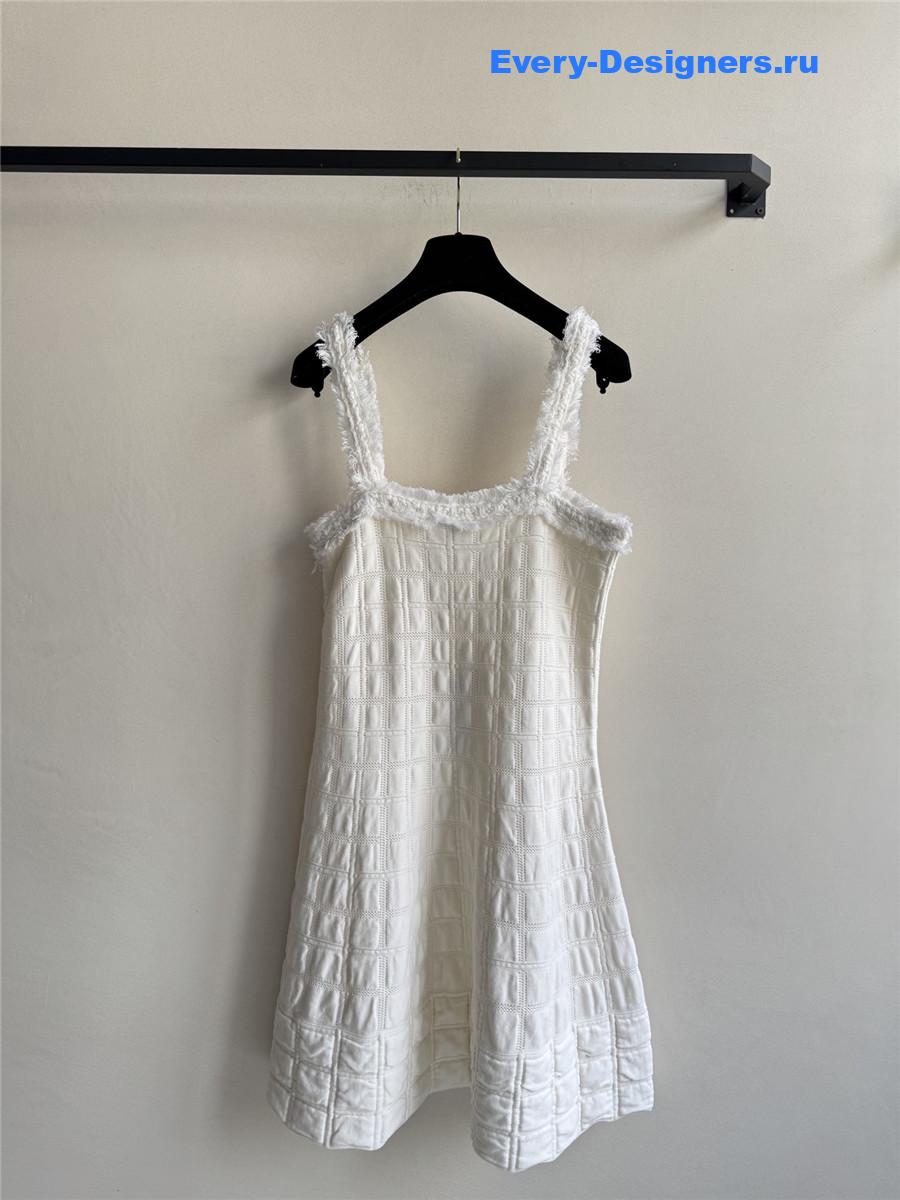 Ch**el white plaid tank dress