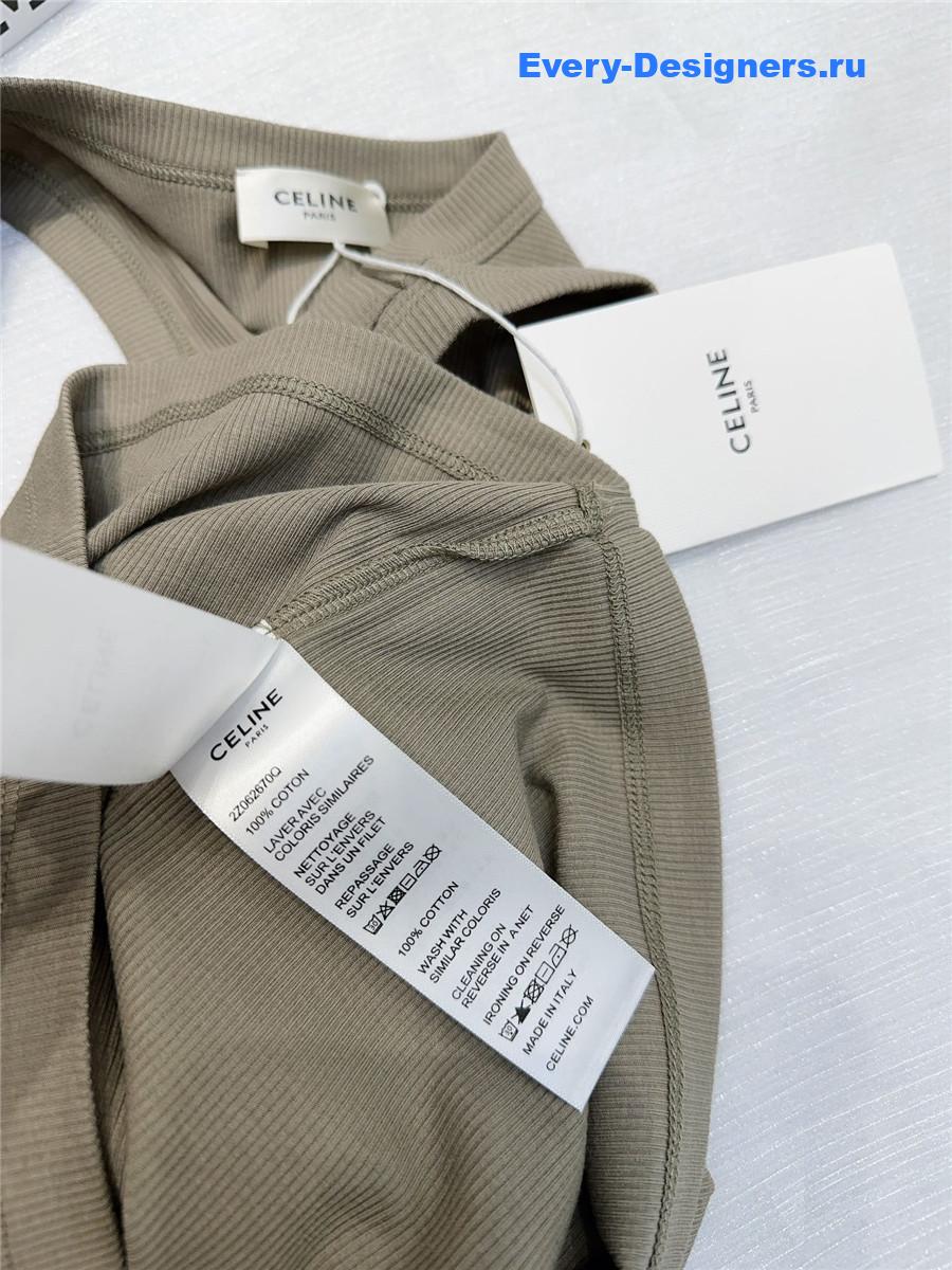 Ce1i*e green embroidered logo sleeveless vest