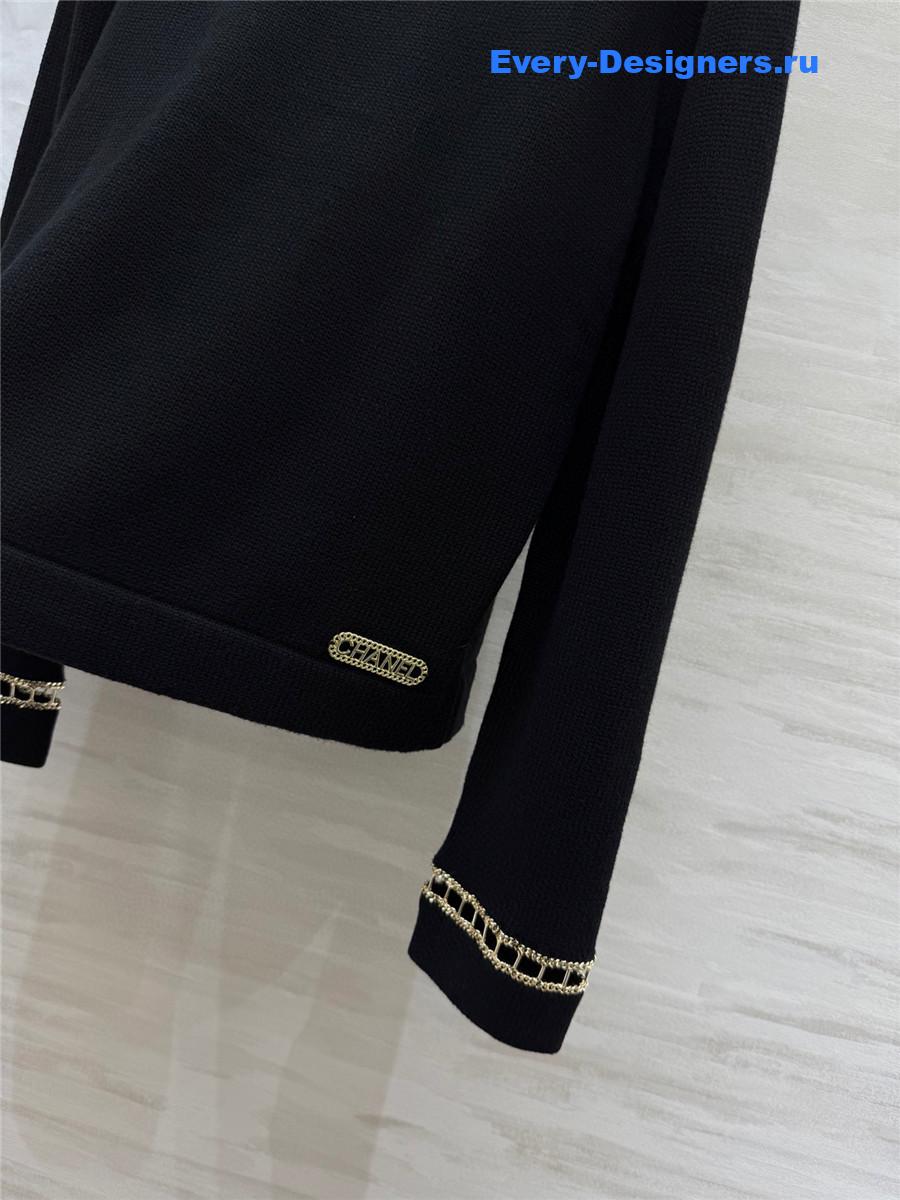 Ch**el cashmere chain camisole sweater