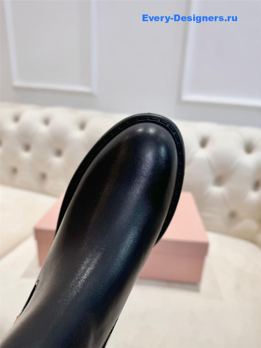 Miu Miu Black Leather Boots