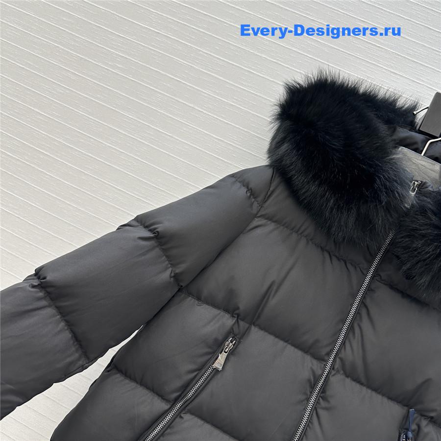 Moncler Black Laichefur Parka Coat