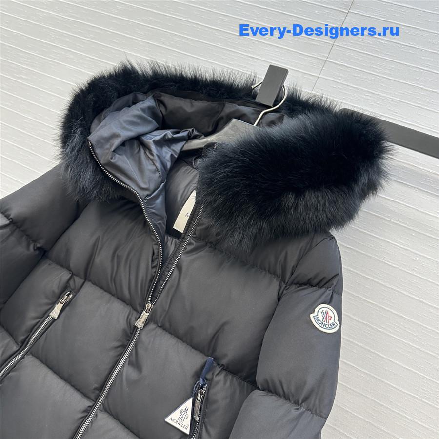 Moncler Black Laichefur Parka Coat