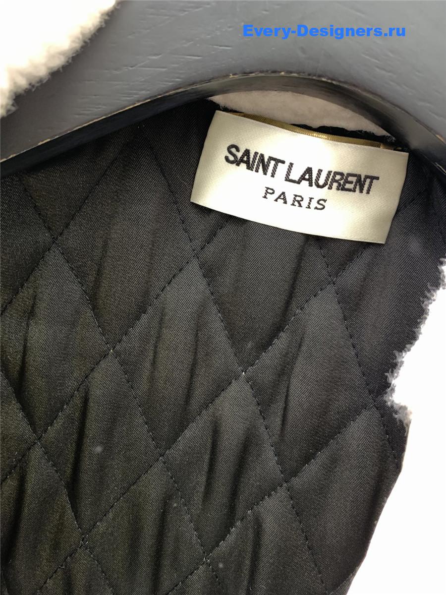 Sa1nt Lau*nt paris fur lambskin cotton coat