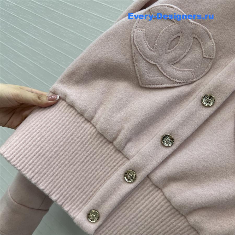 Ch**el heart-shaped cc pocket wool jacket suit