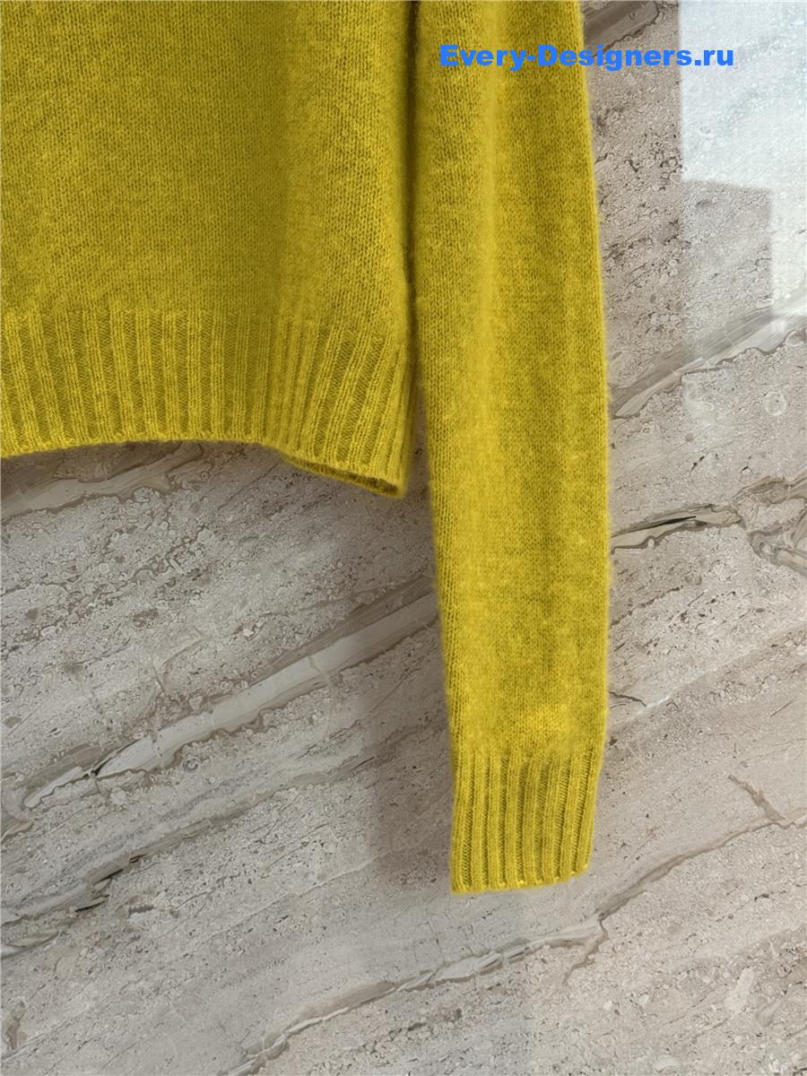 Ce1i*e yellow wool turtleneck sweater