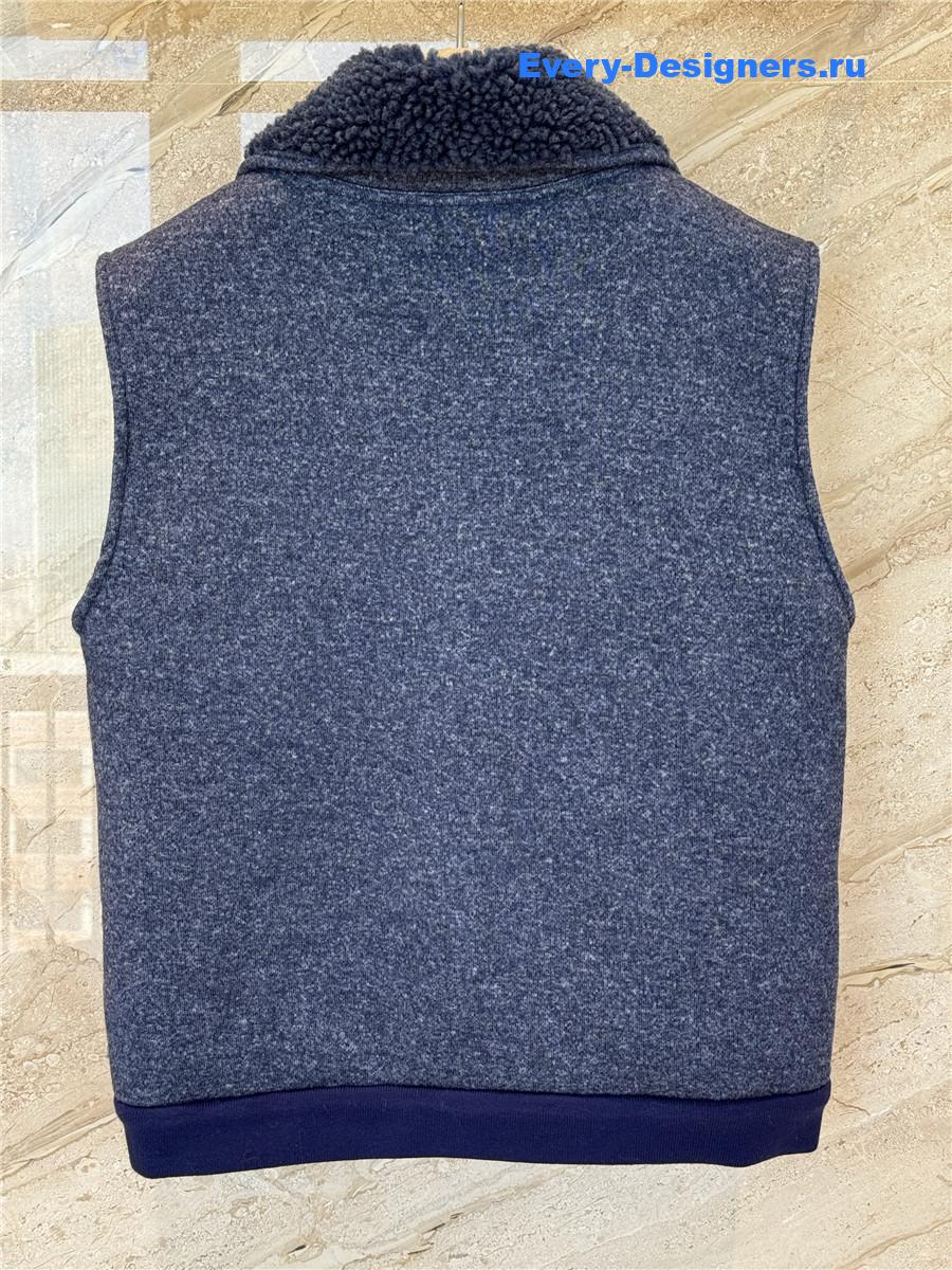 Miu Miu Uniform Blue Fleece Vest