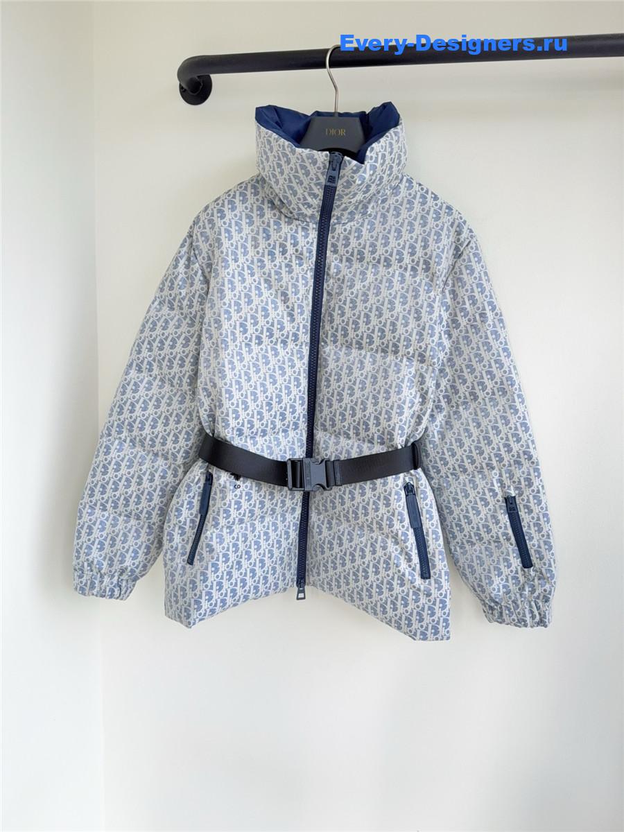 D10ralps belted puffer blue jacket