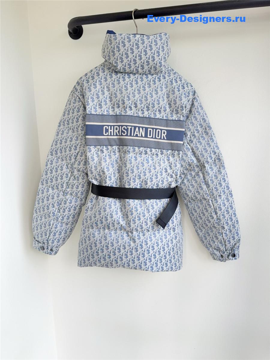 D10ralps belted puffer blue jacket