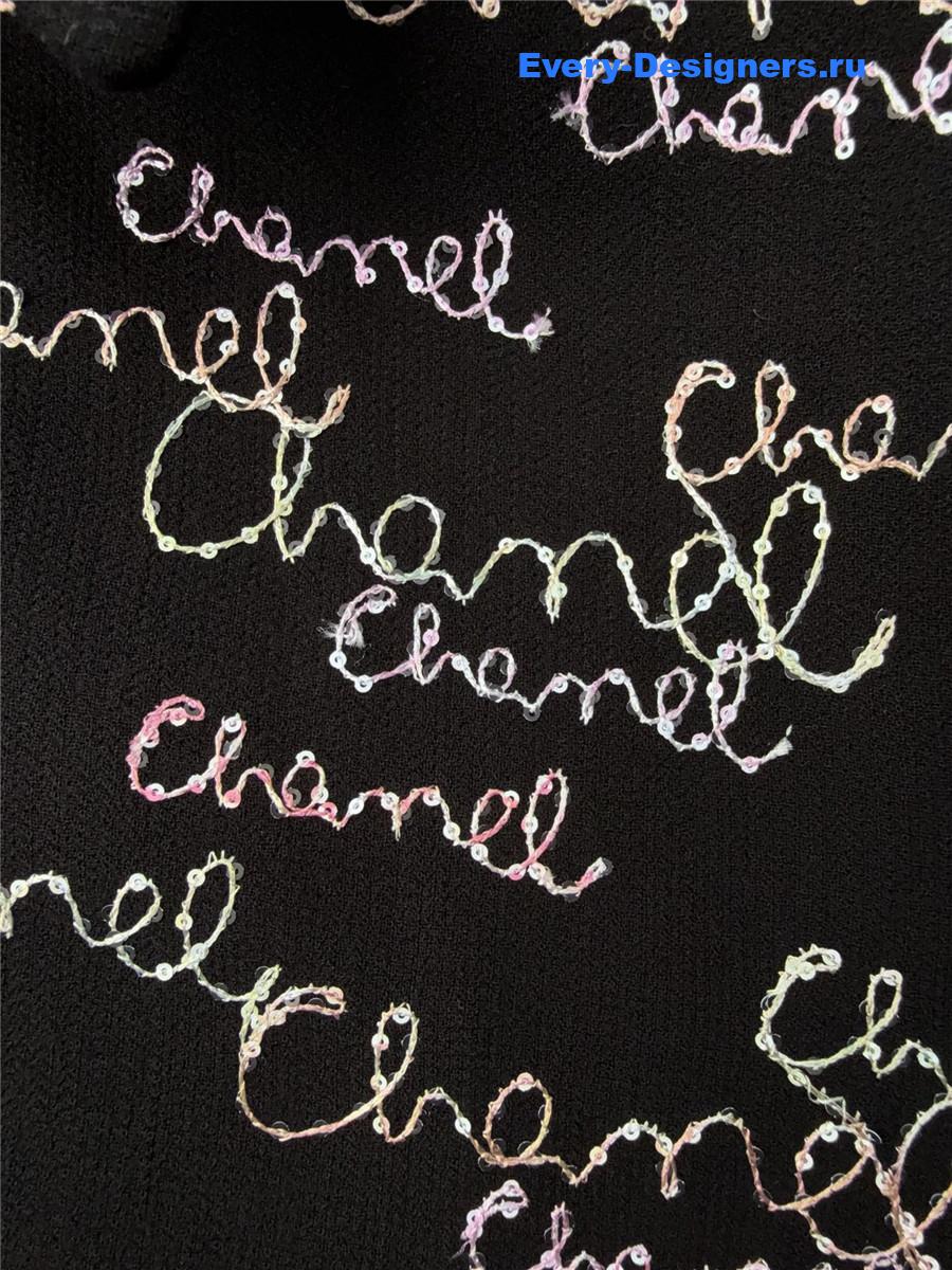 Ch**el multicolor embroidered wool crepe blouson