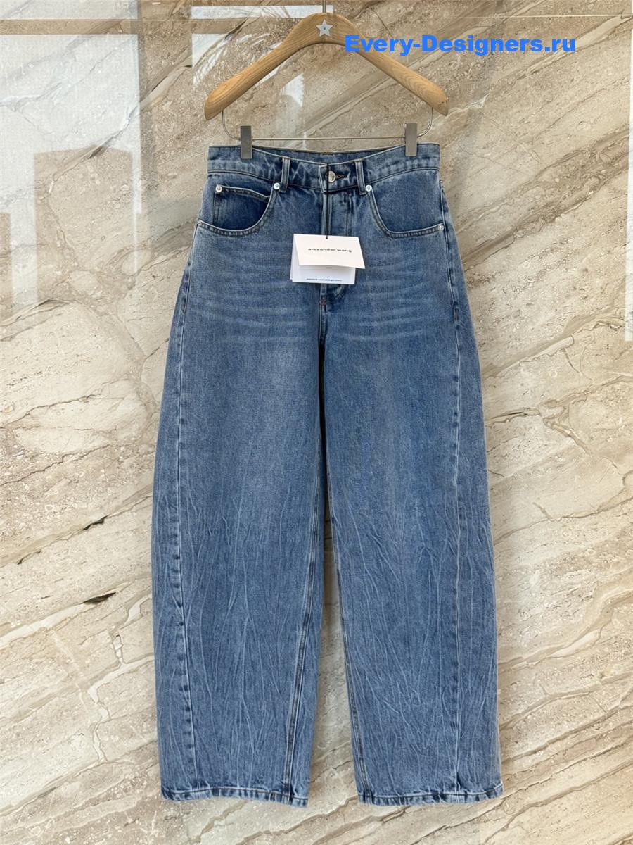A1exa*der wang rhinestone wide leg jeans
