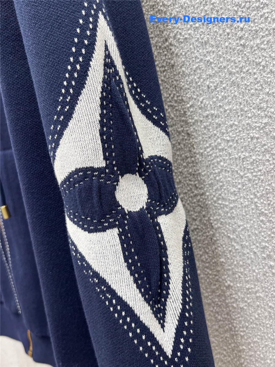 l0vis Vvtt0n graphic intarsia zipped cotton hoodie