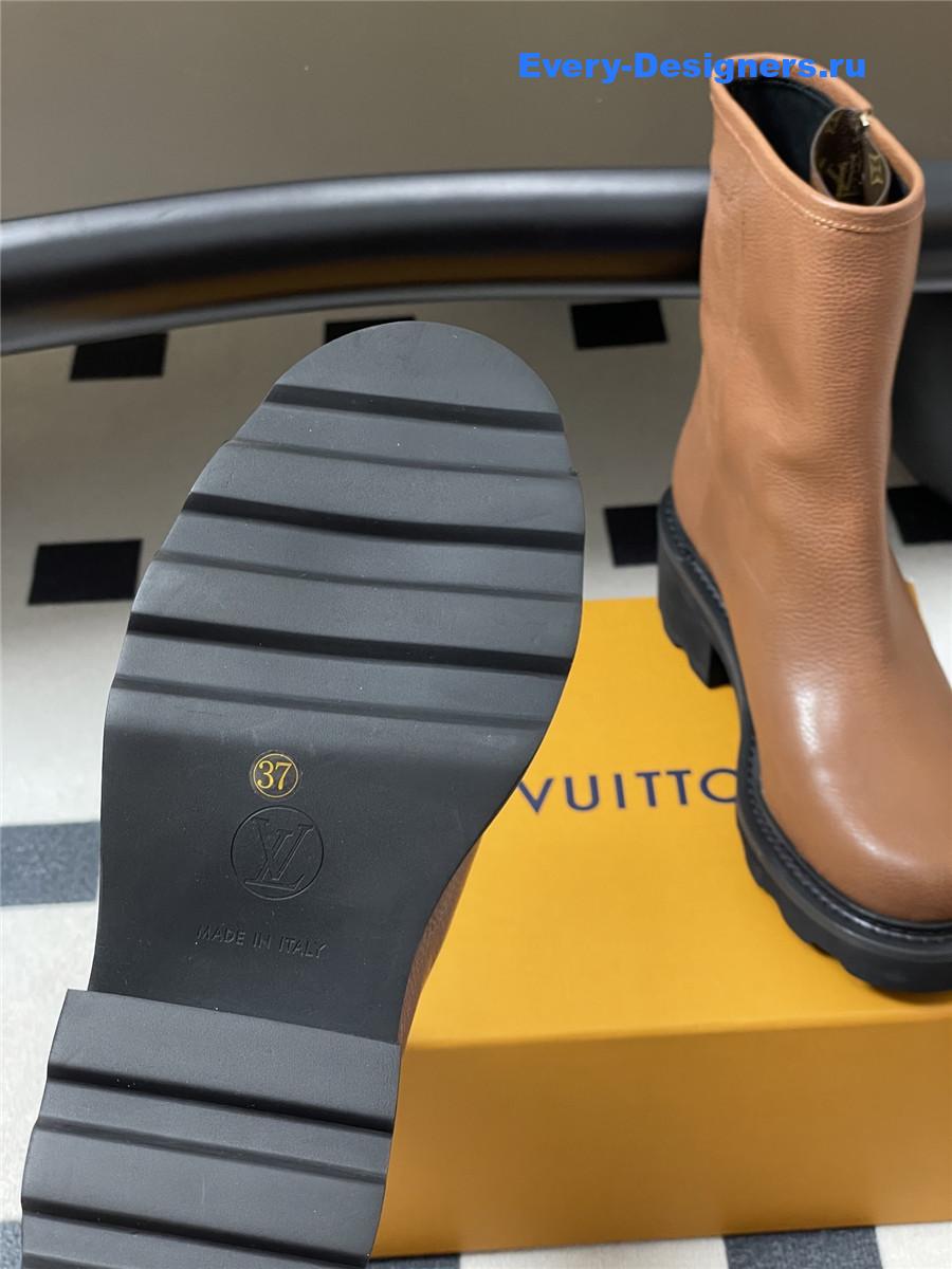 l0vis Vvtt0n brown lv beaubourg platform ankle boot