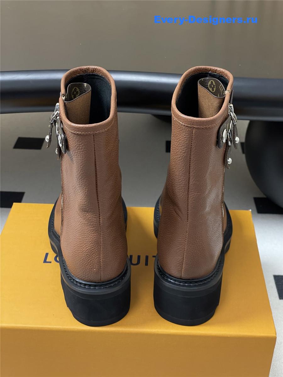 l0vis Vvtt0n brown lv beaubourg platform ankle boot