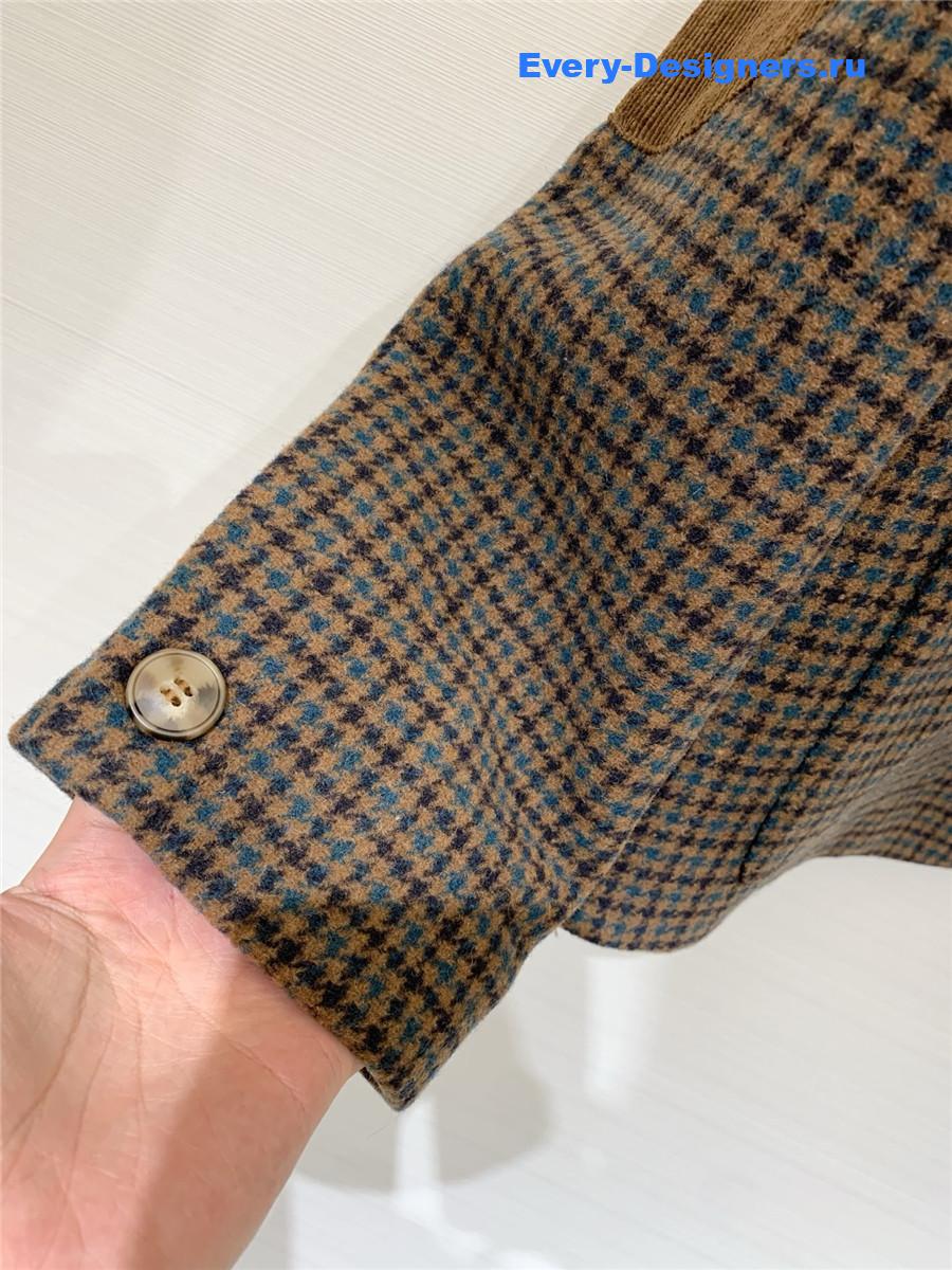 Miu Miu Houndstooth Wool Blazer