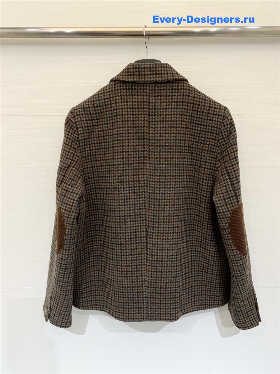 Miu Miu Houndstooth Wool Blazer