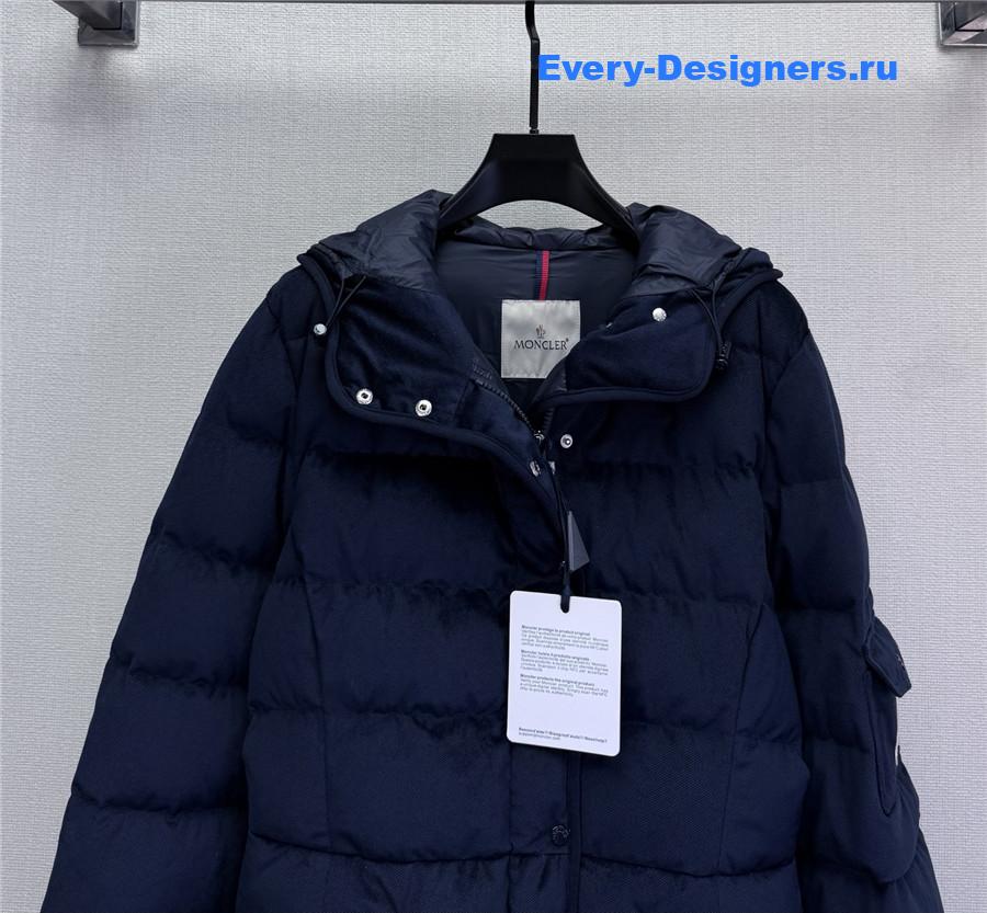 Moncler Navy Women Barante Down Jacket