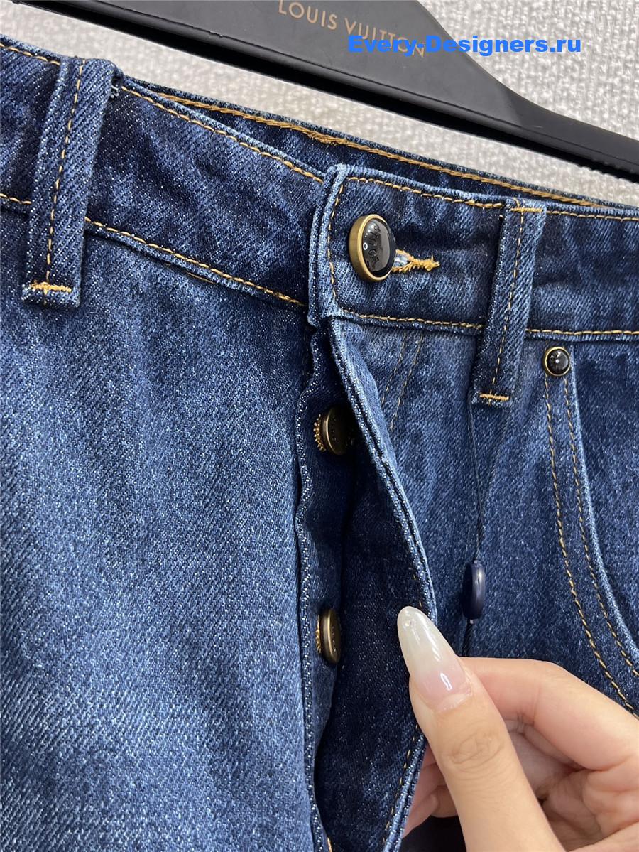 l0vis Vvtt0n monogram denim workwear pants