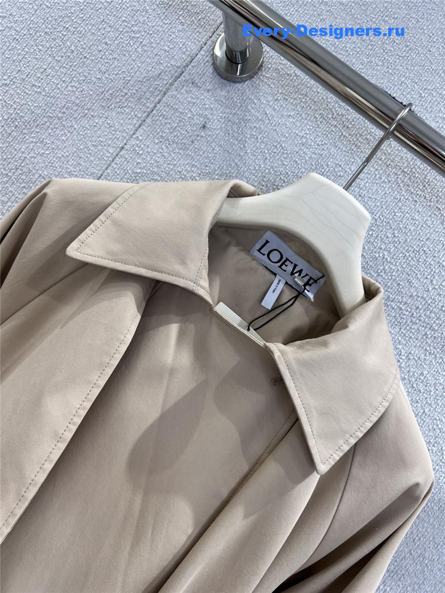 L0ew* beige cropped trench jacket