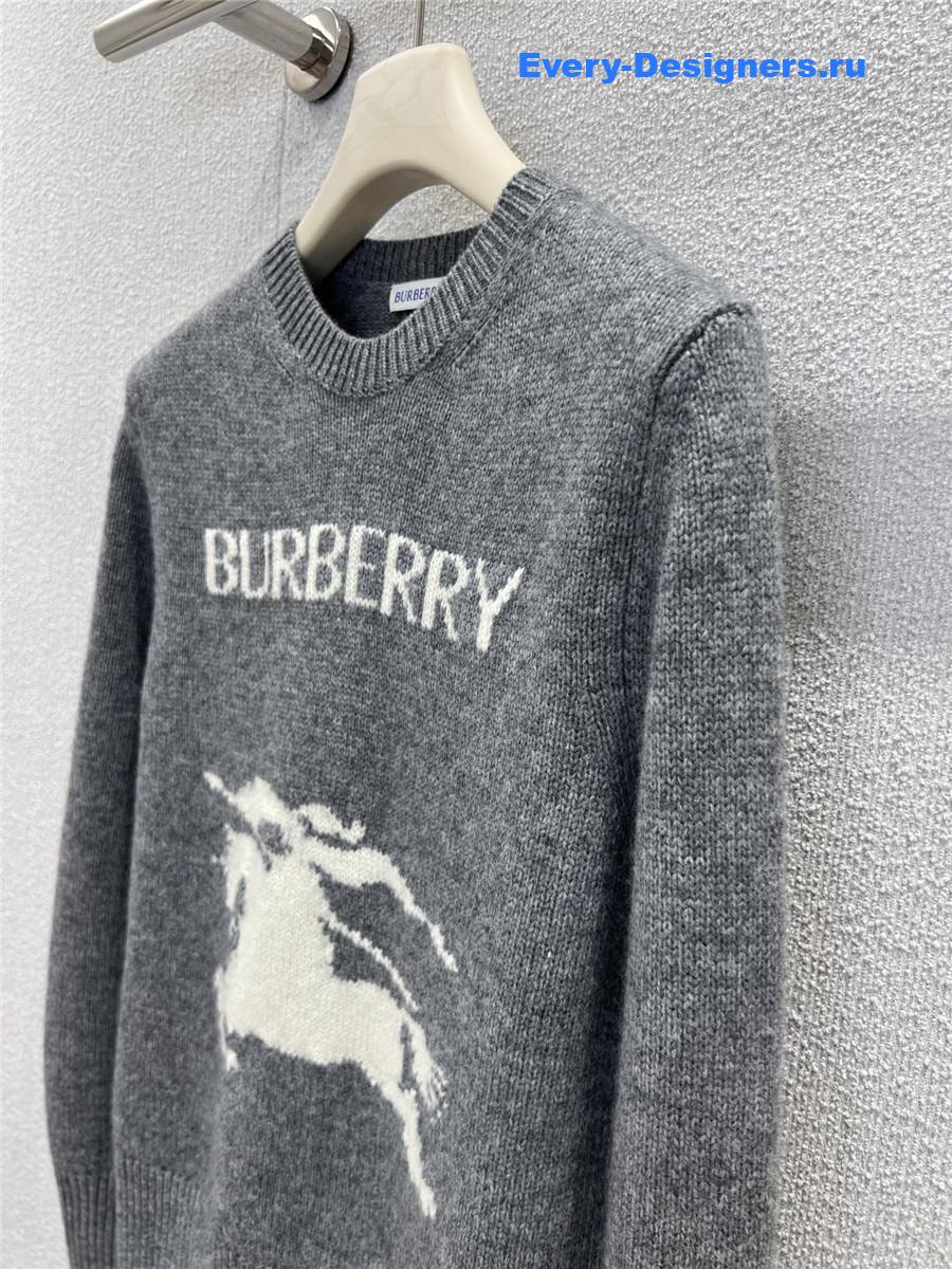 Bv*b*rry grey equestrian knight sweater