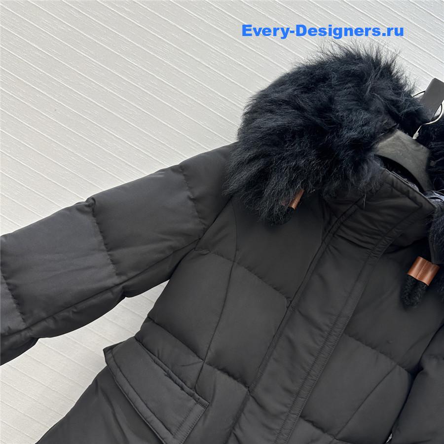 Moncler Black Blain Long Down Jacket